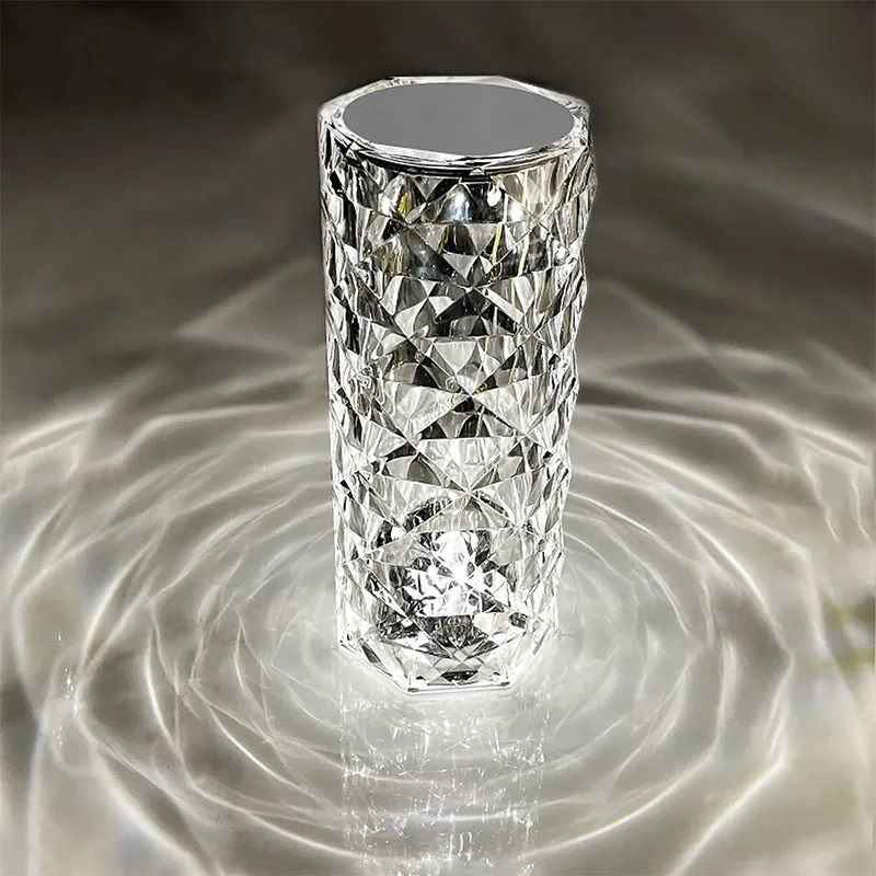 Shimandshine Crystal Lamp Diamond Light Projector 16 Colors Touch & Remote Control