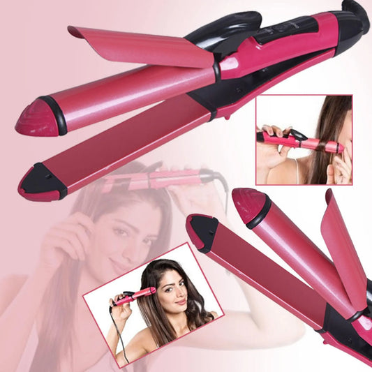 2in 1 heavy Duty Hair Curling and straightener iron