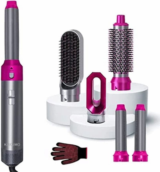 5 in 1 Hair Dryer Hot Comb Set Straightener Styling Tool Hair Dryer Household Best for Women