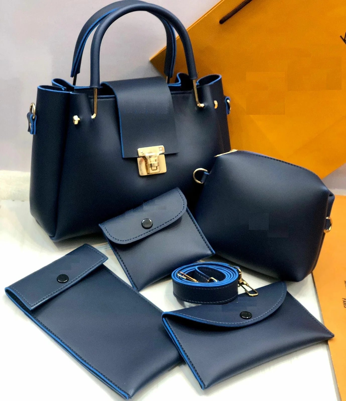 5 pieces ladies hand bag new design