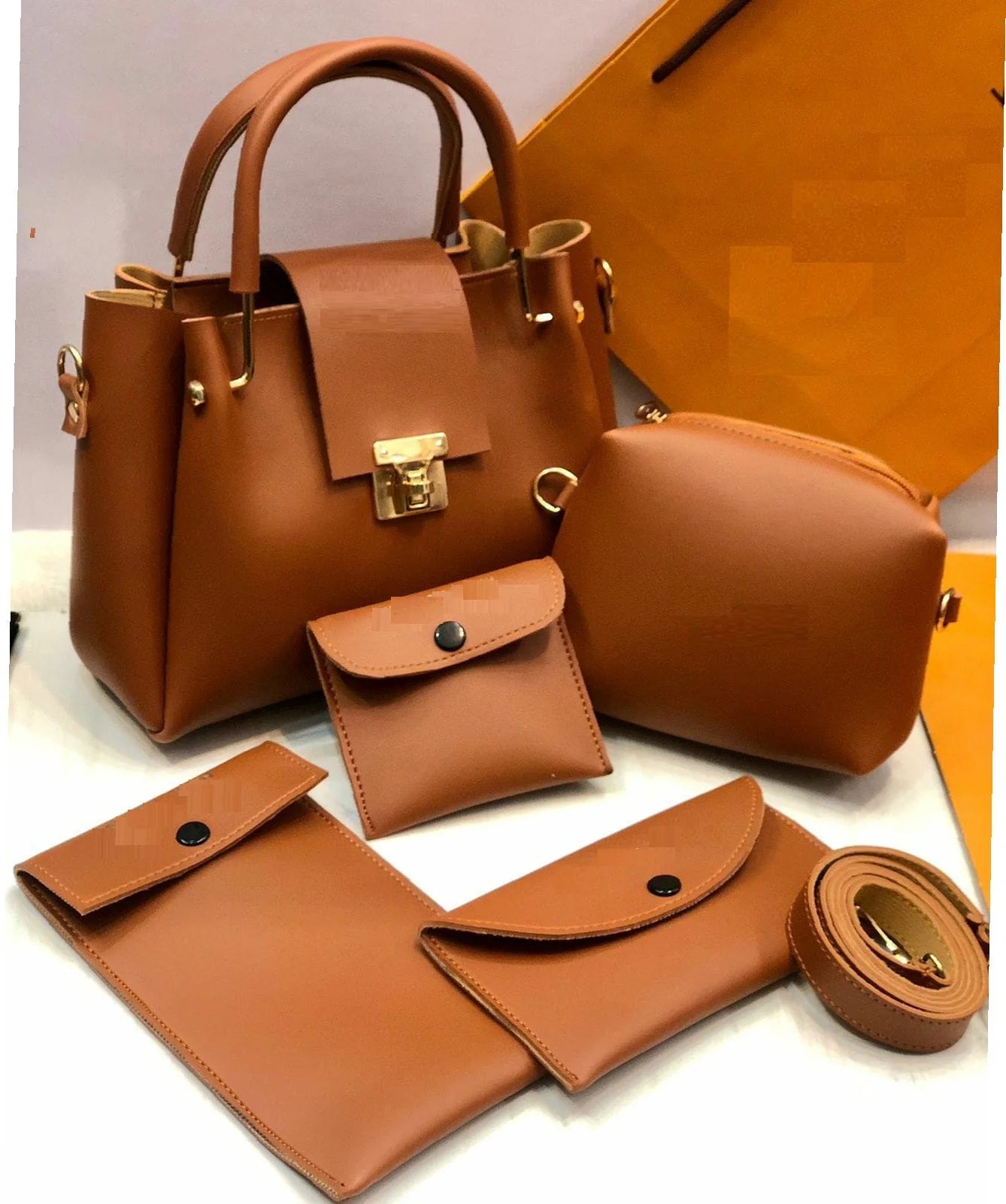 5 pieces ladies hand bag new design