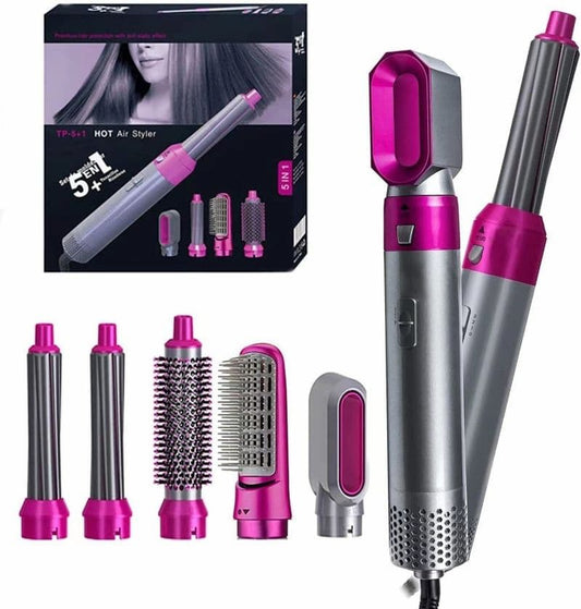5 in 1 Hair Dryer Hot Comb Set Straightener Styling Tool Hair Dryer Household Best for Women